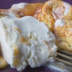 mini apple pie with ice cream