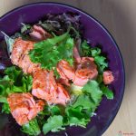 Grilled salmon and lemon dill salad