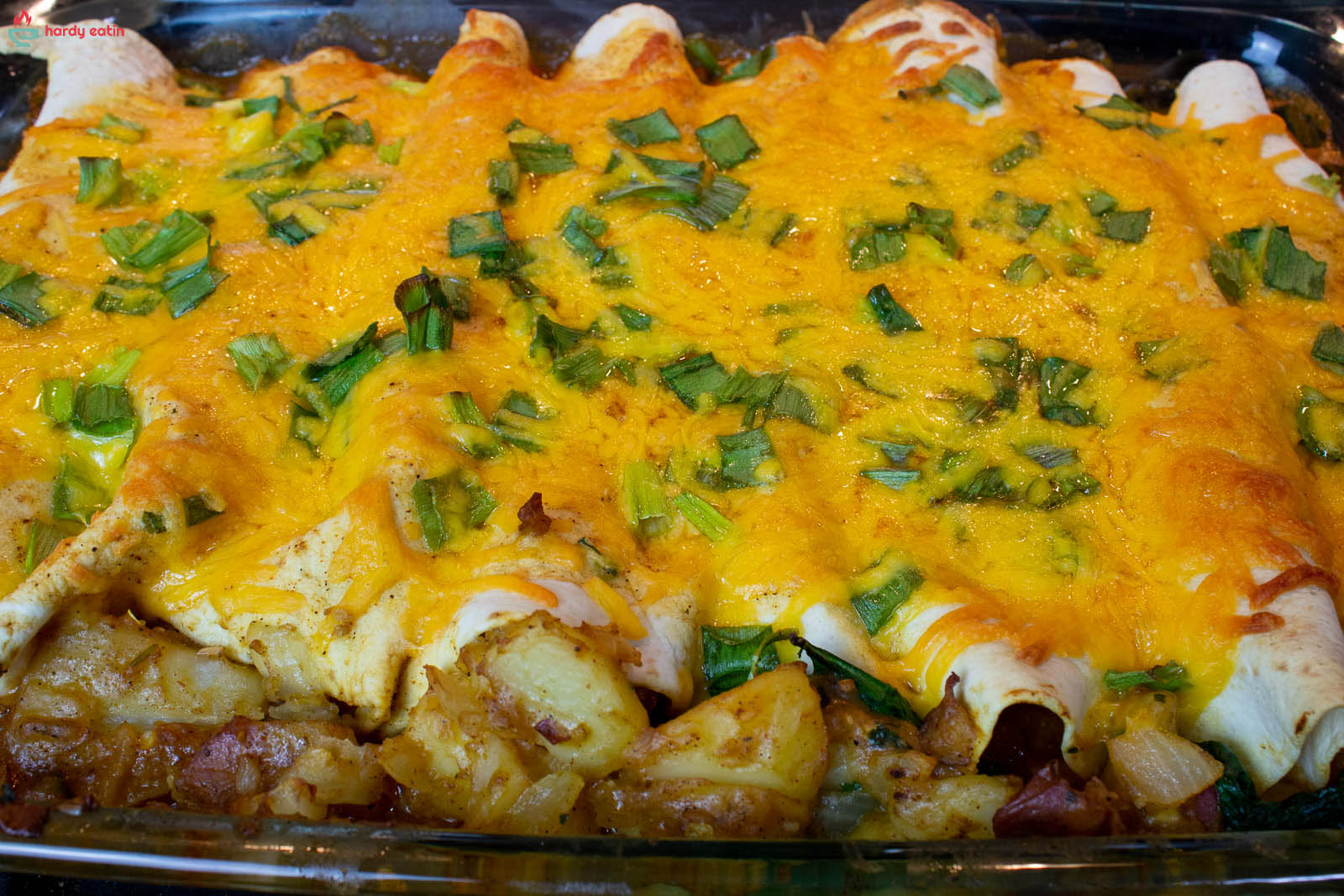 spinach and potato enchiladas