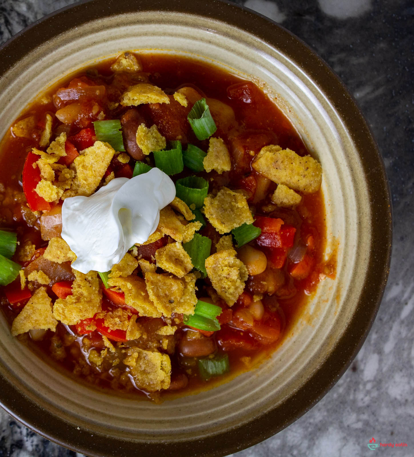 Stove top Spicy Vegetarian Chili | Hardy Eatin&amp;#39;