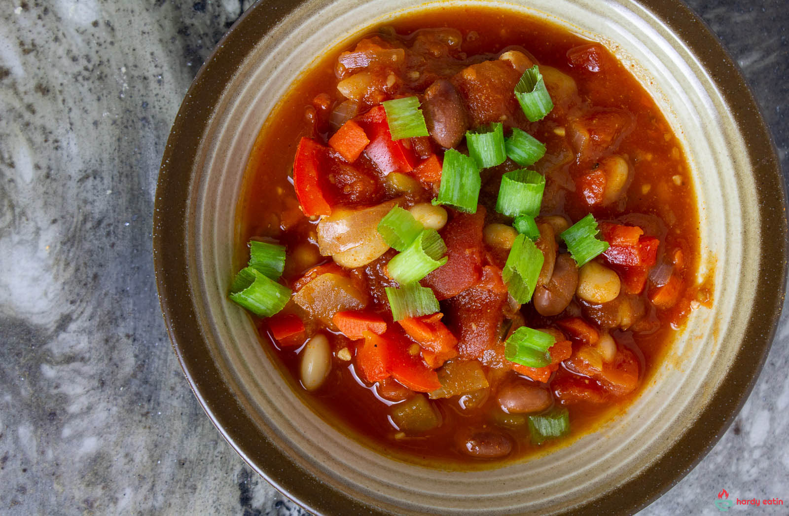 Stove top Spicy Vegetarian Chili | Hardy Eatin&amp;#39;